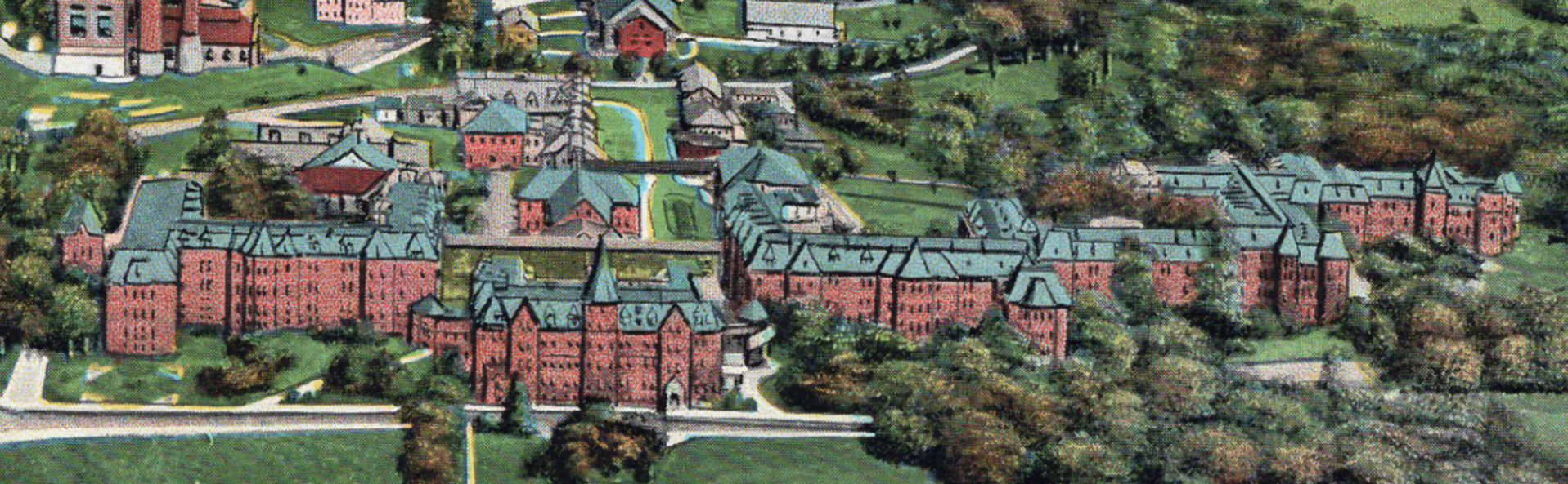 Exterior of an asylum building